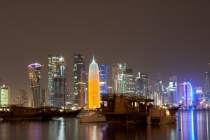 Doha, Qatar largest city. A population of about 1 million.