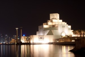 One more shot of Doha from the water a night.