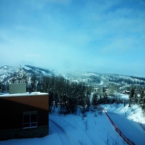 If I have to work, I like to have a view of a ski area. :-) Loving it.
