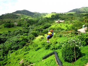 We took 4 weeks off for our wedding and honeymoon including this zip-lining in the Dominican Republic. You're absolutely free to take whatever time off you want between assignments, but no PTO.